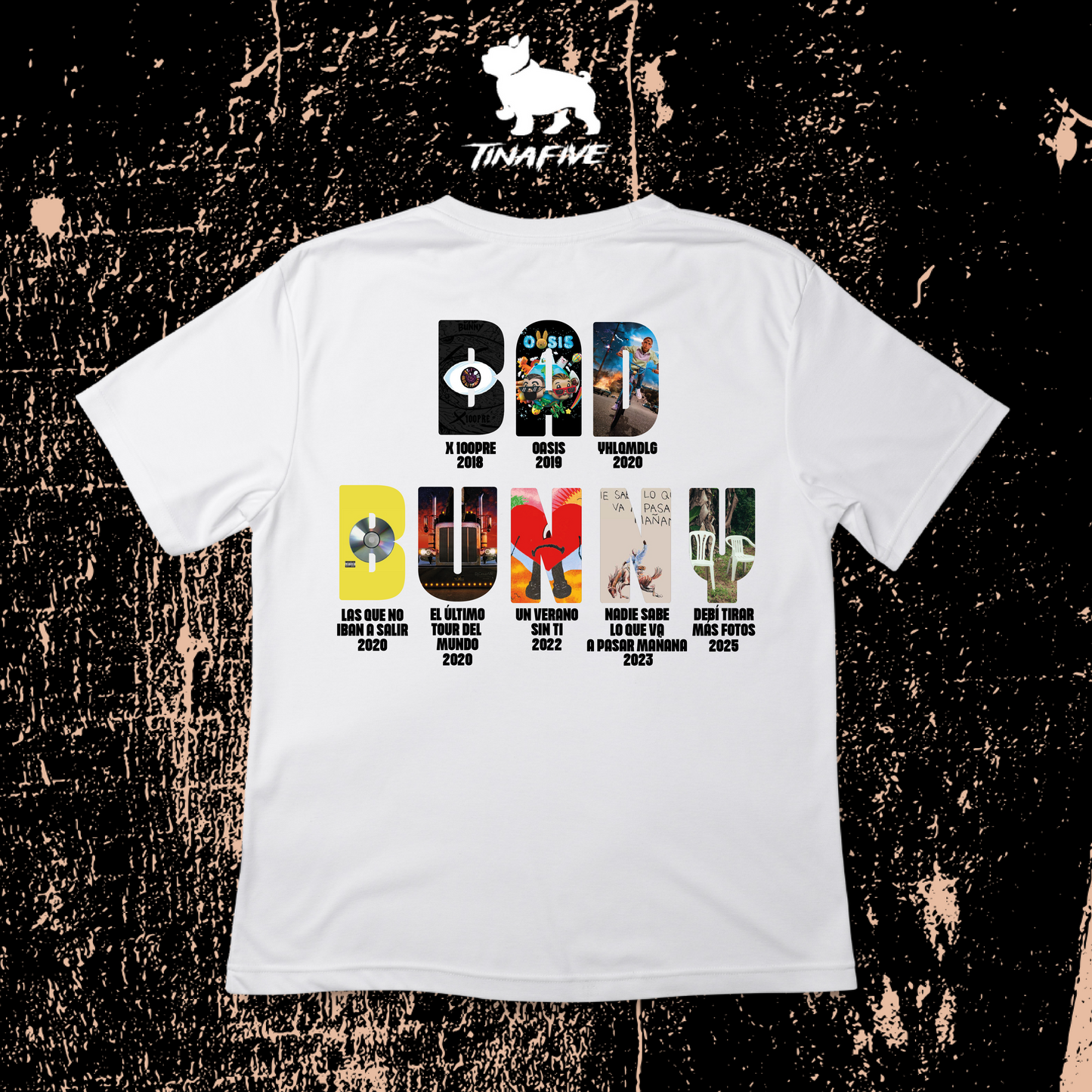 CAMISETA BAD BUNNY ÁLBUMES