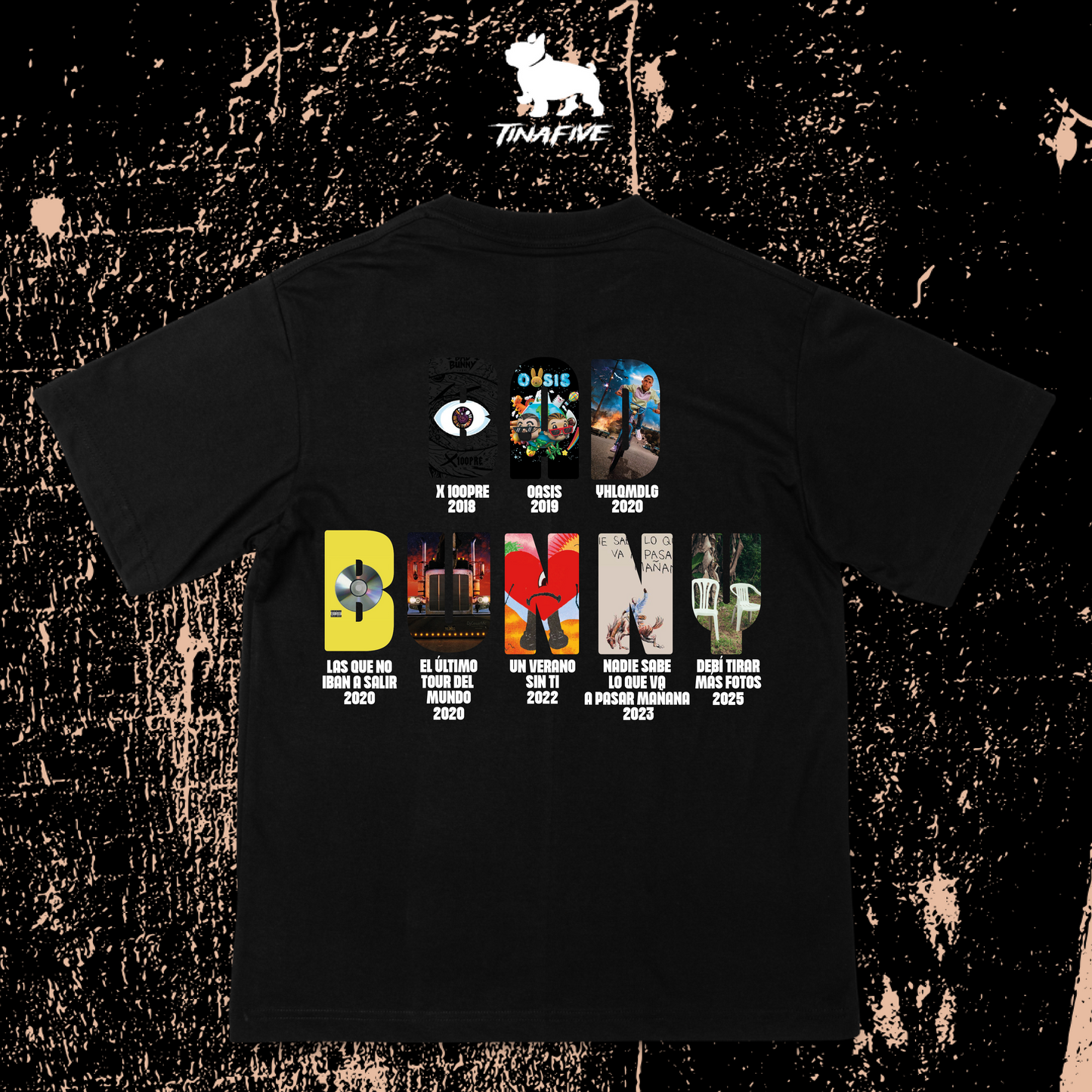 CAMISETA BAD BUNNY ÁLBUMES