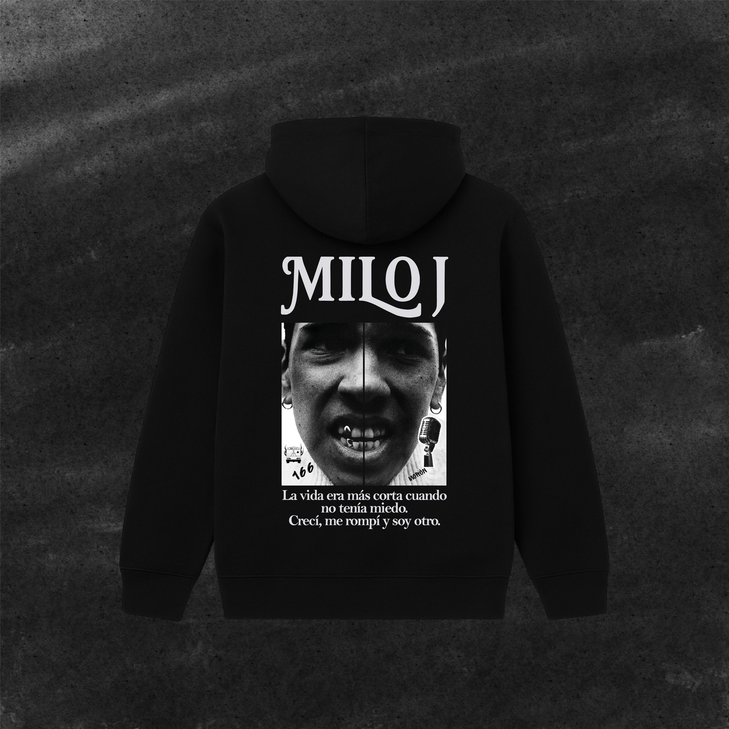 Sudadera Milo J la vida era mas corta