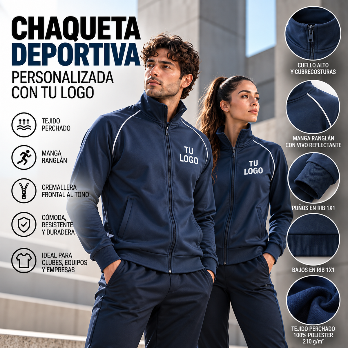 Chaqueta Deportiva Personalizada – Mínimo 10 Uds
