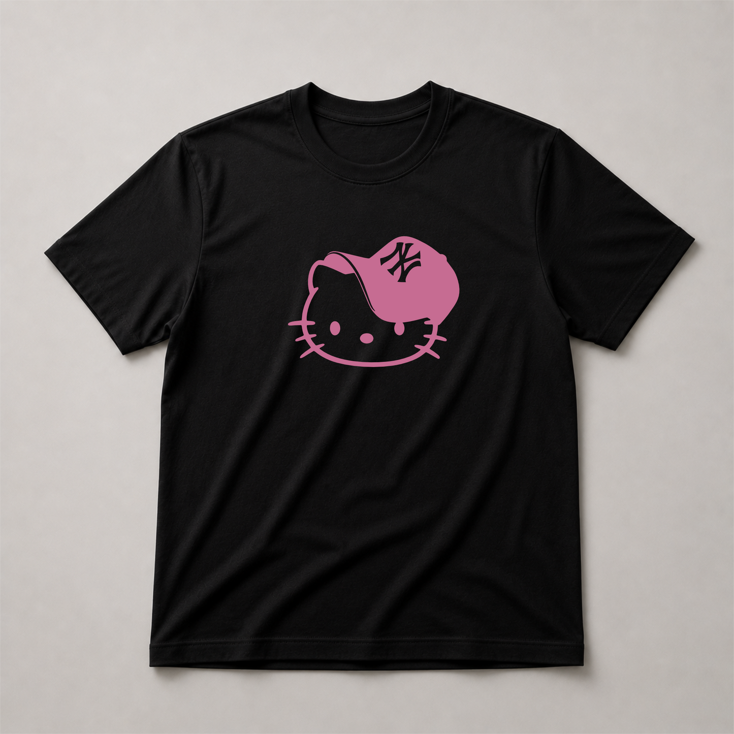 Camiseta Hello Kitty Y2K rosa NY streetwear aesthetic unisex