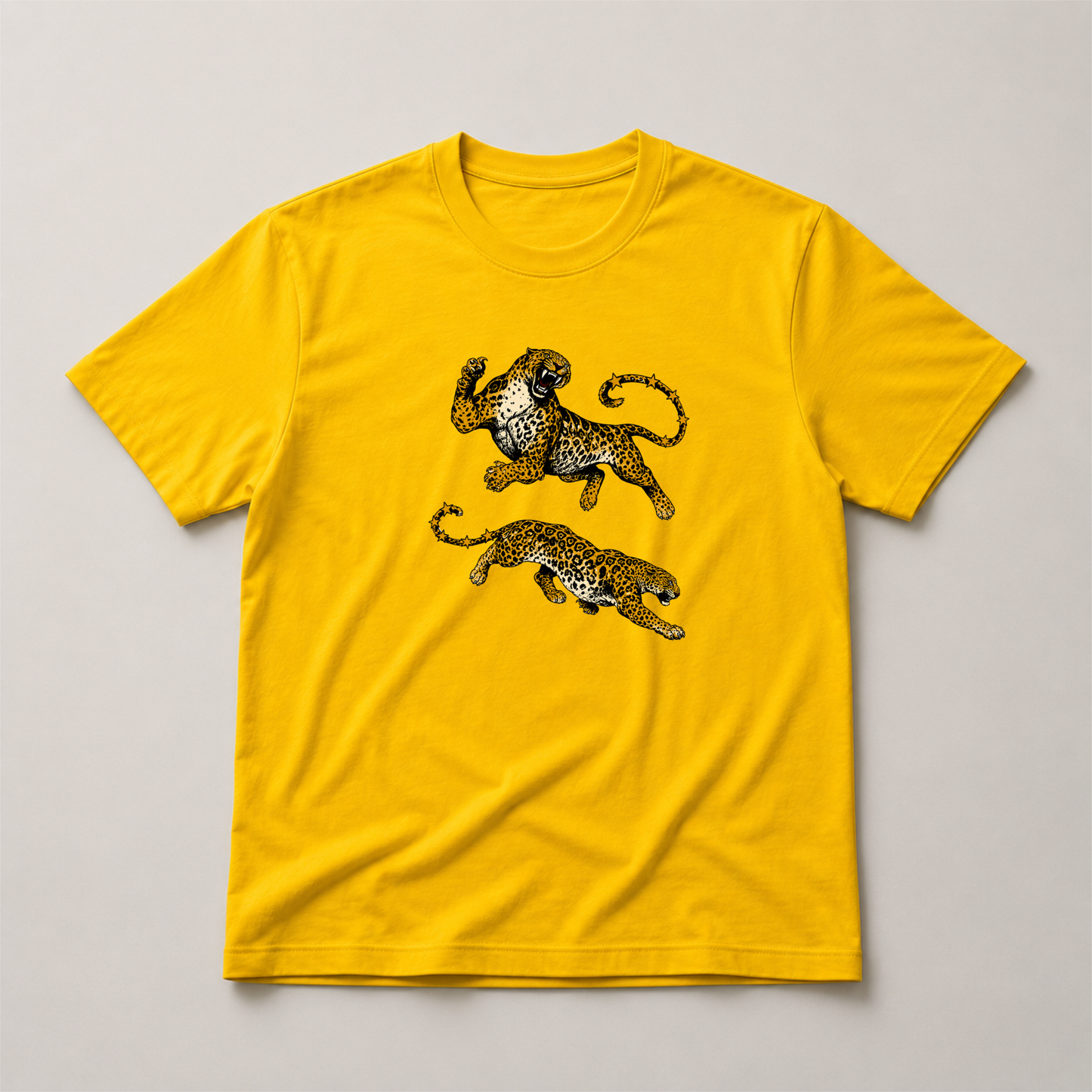 Camiseta roja leopardo salvaje Y2K streetwear animal print unisex vintage