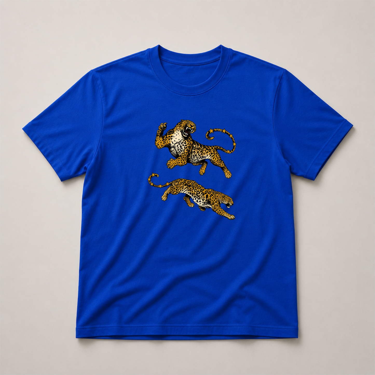 Camiseta roja leopardo salvaje Y2K streetwear animal print unisex vintage