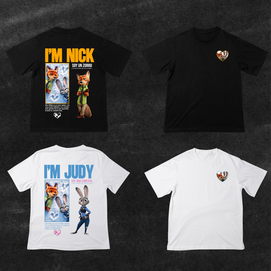 Pack Camiseta Judy Hopps y Nick Wilde - Zootropolis