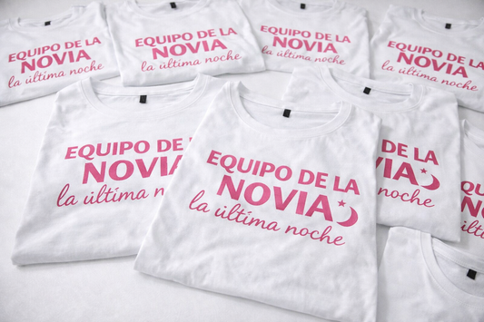 Camiseta despedida de soltero y soltera personalizada