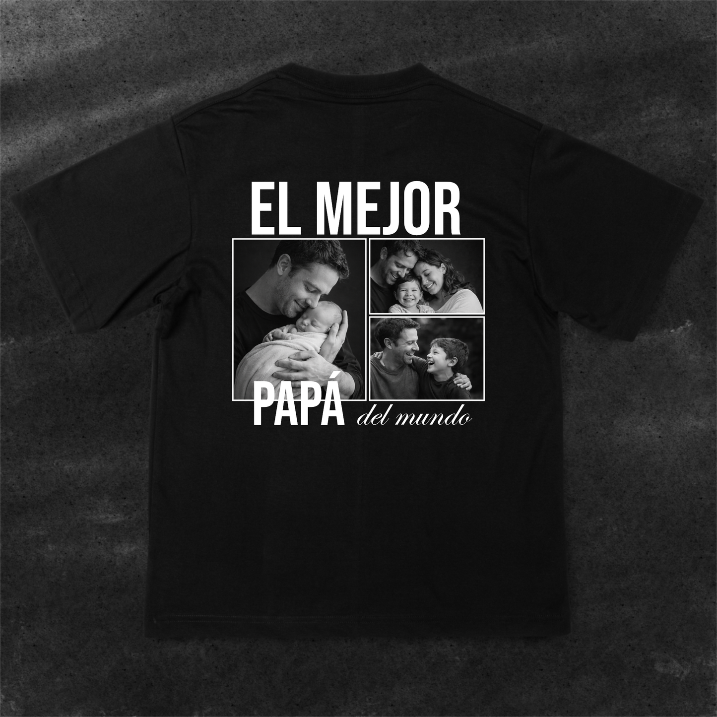 Camiseta Personalizada Día del Padre con Fotos – El Mejor Papá del Mundo